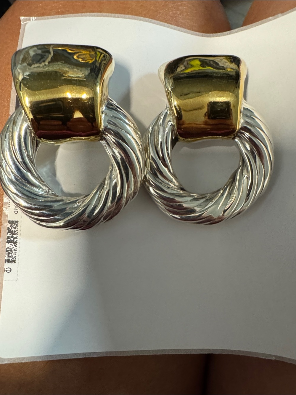 Sterling silver 1980s earrings